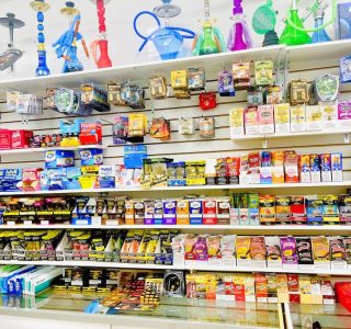 A store interior filled with various items displayed on shelves, showcasing a diverse selection of products.
